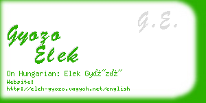 gyozo elek business card